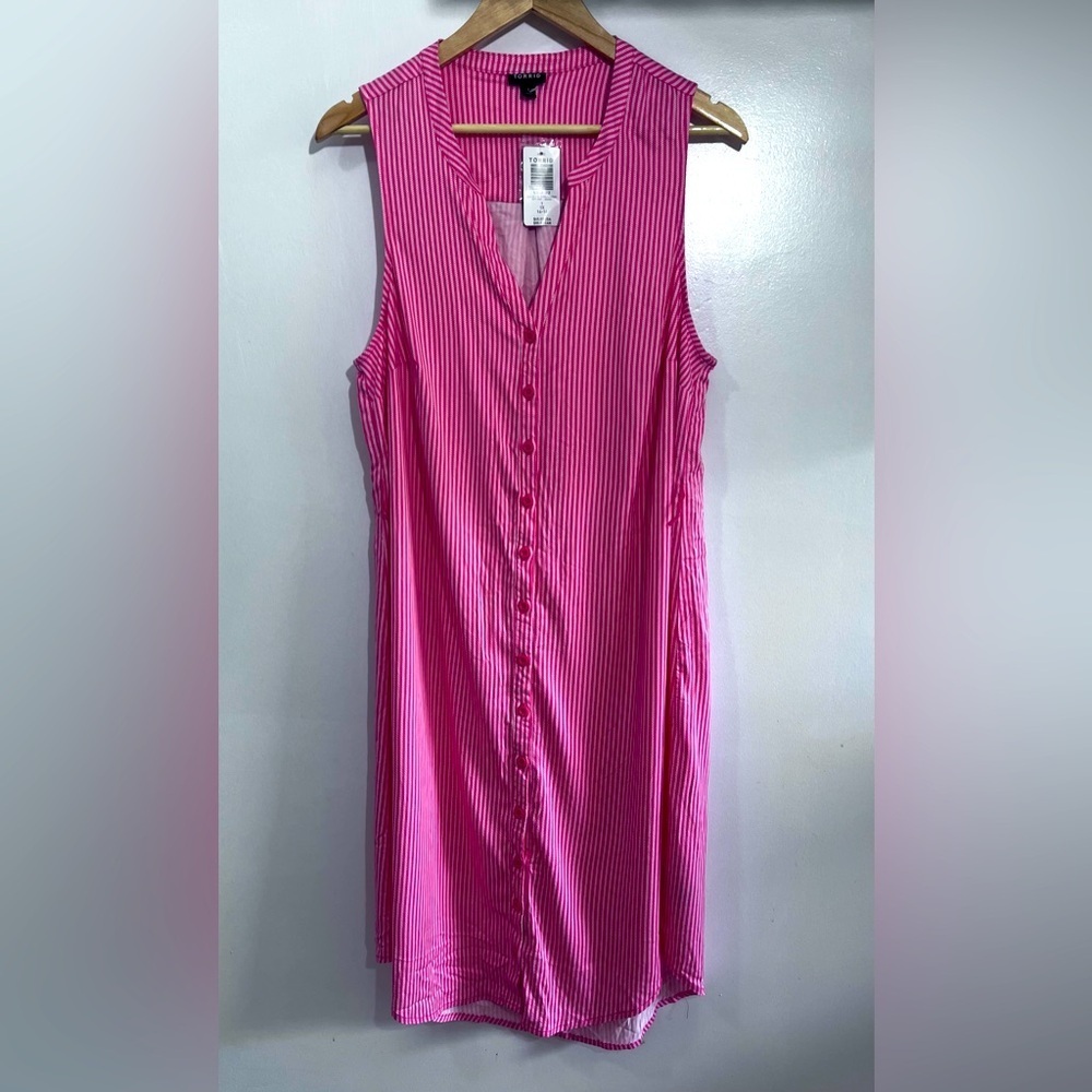 Torrid Pink Striped Sleeveless dress